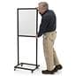 61 inch tall portable cough shield on wheels with acrylic insert 