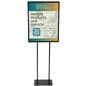 Steel poster stand for custom graphics
