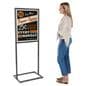 Metal sign holder for advertising promotions