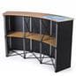 Three hidden shelves in pop up custom counter