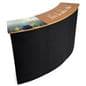 Wide pop up custom counter with room for customers
