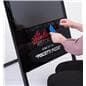 Simple to apply removable no adhesive vinyl sign