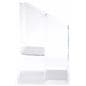 Custom printed plastic countertop booklet holder with 2-tiers