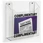 Personalized clear acrylic wall mount custom printed newspaper tabloid rack