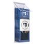 Branded outdoor brochure holder with custom-printed graphic on front