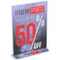 Vertical Stand Up Sign Holder w/ Custom Logo for Retail