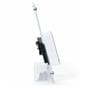 Countertop brochure holder with video screen fits onto most tables and desktops