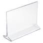 Recycled acrylic tabletop sign holders with free-standing build