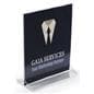Recycled acrylic tabletop sign holders with table and countertop placement
