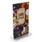 Recycled acrylic tabletop sign holders with a multitude of sizes to choose from