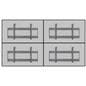 Steel video wall mount 2x2 configuration