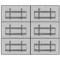 Steel video wall display 3x2 mounts