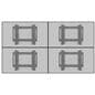 Video wall bracket 2x2 configuration with pop-out extension