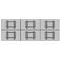 Video wall display 3x2 brackets with easy leveling