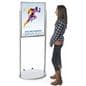 Silver 22 x 28 Wheeled Poster Stand, Aluminum Frame