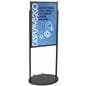 Black 24 x 36 Poster Stand with Wheels, Aluminum
