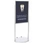 Silver 24 x 36 Poster Stand with Wheels, Double-Sided