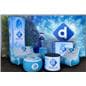 Backlit inflatable tower grouped with furniture and SEG backwall