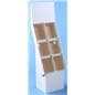 Cardboard Magazine Holder: White Corrugated Cardboard