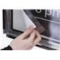 Interior rubber gasket included with 20 x 30 black weather resistant snap frame