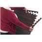 Dark Oak Interlocking Wood Floor Mats with Detachable Border