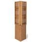 Wood magazine rack with clear acrylic front panels 