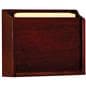 Red mahogany wooden wall medical chart holder for HIPAA compliance