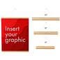Wood magnetic poster hanger offered in three widths