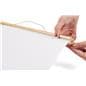 Wood magnetic poster hanger with easy loading style