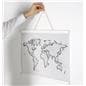 Wood magnetic poster hanger with painted white finish