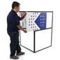 Free standing corner sign frame with slide insert loading style