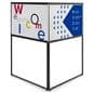 Free standing corner sign frame with 36 x 24 rectangular panels
