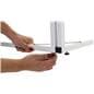 Multi Direction corner signage features four height adjustable foot levelers