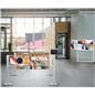Multi Direction corner signage includes multi-panel holder and personalized graphics 