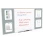 Whiteboard with tack board and dry erase markers 