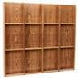 Wall mount brochure and magazine display rack with acrylic front panels 