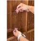Wall mount brochure and magazine display rack with clear acrylic pocket dividers 