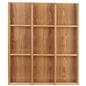 Wall hanging 9 magazine display with clear acrylic front pockets 
