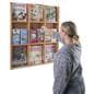 Wall hanging 9 magazine display includes mounting hardware 