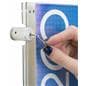 8.5” x 11” Sign Frame with Business Card Pocket & Silver Standoffs