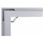 SEG fabric illuminated wall frame with sturdy corner connections