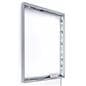 36 x 48 SEG fabric illuminated wall frame with brushed silver finish