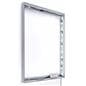 LED SEG fabric light box for wall with Brushed Silver Finish