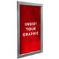 Window poster frame with non-glare lens