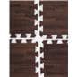 Cherry Wood Grain Floor Mats, w/ Detachable Border