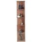 Narrow display case with stainless steel slotted screws 