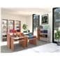 Wood nesting tables for retail display is knock down assemble 