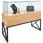 Glass display case with drawers with melamine material 