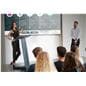 Smart digital podium being used in a seminar environment