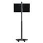 Mobile rechargeable kiosk with showcasing the sleek and clean back of the unit 